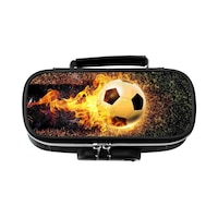 Petityu Alevli Futbol Topu Kilitlenebilir Büyük Boy Kalem Kutu Siyah Petityu Alevli Futbol Topu Kilitlenebilir Büyük Boy Kalem Kutu Siyah