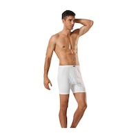 6 Adet Tutku Penye Boxer Erkek Boxer Beyaz 6 Adet Tutku Penye Boxer Erkek Boxer Beyaz