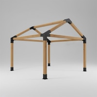 Ahşap Pergola-kamelya Çatılı Set Siyah Ahşap Pergola-kamelya Çatılı Set Siyah