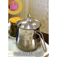 Yunusoğlu Home Paslanmaz Çelik 2.00 Litre Sütlük Sosluk 2 Parça K Gümüş Yunusoğlu Home Paslanmaz Çelik 2.00 Litre Sütlük Sosluk 2 Parça K Gümüş
