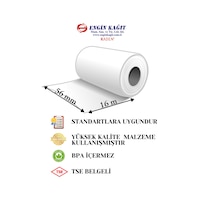 56 16 Termal Pos Yazarkasa Rulosu 40'lı Paket Diğer 56 16 Termal Pos Yazarkasa Rulosu 40'lı Paket Diğer