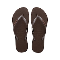 Havaianas Slim Logo Metallic Kadın Parmak Arası Terlik - Kahverengi 4119875 0727 Havaianas Slim Logo Metallic Kadın Parmak Arası Terlik - Kahverengi 4119875 0727