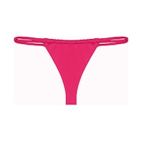 İpli Bantlı String Tek Bikini Alt Fuşya