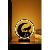 Bozkurt Ve Üç Hilal Metal Led Masa Lambası Dekoratif Işıklı Gece Lambası Türk Motifli Tasarım Aykurt Bozkurt Ve Üç Hilal Metal Led Masa Lambası Dekoratif Işıklı Gece Lambası Türk Motifli Tasarım Aykurt