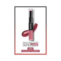 L'Oreal Paris Infaillible 2 Step 24 Saat Kalıcı Likit Ruj & Balm 213 Toujours Teaberry L'Oreal Paris Infaillible 2 Step 24 Saat Kalıcı Likit Ruj & Balm 213 Toujours Teaberry