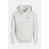 Jack & Jones Erkek Jjalvıs Fermuar Kapamalı Kapüşonlu Sweatshirt 12256847 Gri Jack & Jones Erkek Jjalvıs Fermuar Kapamalı Kapüşonlu Sweatshirt 12256847 Gri