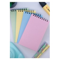 Dream Notes 9x15cm 4'lü Kareli Not Defteri Seti - Renkli Kutu Sarı - Pembe - Mavi - Yeşil Dream Notes 9x15cm 4'lü Kareli Not Defteri Seti - Renkli Kutu Sarı - Pembe - Mavi - Yeşil