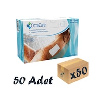 Octacare Şeffaf Pedli Su Geçirmez Yara Örtüsü Steril Tekli Paket 5 CM x 7.5 CM 50 x 50'li