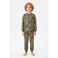 Bunny Hopp Vintage Uçak Desenli %100 Pamuk Süprem Penye Kumaş Uzun Kollu Erkek Çocuk Pijama Takımı Yeşil Bunny Hopp Vintage Uçak Desenli %100 Pamuk Süprem Penye Kumaş Uzun Kollu Erkek Çocuk Pijama Takımı Yeşil