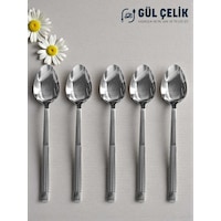 Yemek Kaşığı 12'lı Hasır Model Paslanmaz Çelik 18/0 Paslanmaz Çelik