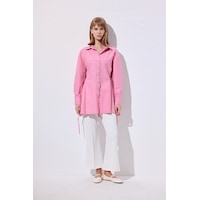 Manuka Bağlama Detaylı Gömlek Pembe Ss25gml00018-78 Pembe Manuka Bağlama Detaylı Gömlek Pembe Ss25gml00018-78 Pembe