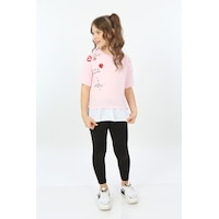 Toontoy Kids Toontoy Kız Çocuk Cool And Fancy Yazılı Kalp Baskılı Tişört Açık Pembe Toontoy Kids Toontoy Kız Çocuk Cool And Fancy Yazılı Kalp Baskılı Tişört Açık Pembe