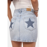it's basic Kadın Ice T-4s6-3 Straight Mini Parlak Taşlı Tasarım Denim Etek Ice Rengi it's basic Kadın Ice T-4s6-3 Straight Mini Parlak Taşlı Tasarım Denim Etek Ice Rengi
