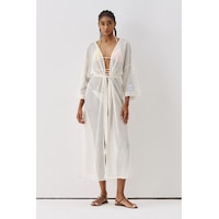 Sagaza Studio Ss6187 Fileli Pareo Ekru