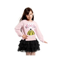 Kalp Gözlük Kız Çocuk Tüllü Sweatshirt Etek Takım Kalp Gözlük Kız Çocuk Tüllü Sweatshirt Etek Takım