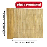 1x5 Metre Kamış Hasır Çit - Bahçe Balkon Gizlilik Örtüsü Güneşlik Ve Rüzgar Kesici 1x5 Metre Kamış Hasır Çit - Bahçe Balkon Gizlilik Örtüsü Güneşlik Ve Rüzgar Kesici