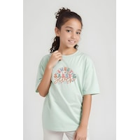 Fyk Kids Kiz Çocuk Sweat Sassy Baskili Ti Şört Mint Yeşil Fyk Kids Kiz Çocuk Sweat Sassy Baskili Ti Şört Mint Yeşil