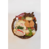 Waldern Luxury Dekoratif Mery Christmas 35cm Geyikli Kapı Süsü Waldern Luxury Dekoratif Mery Christmas 35cm Geyikli Kapı Süsü