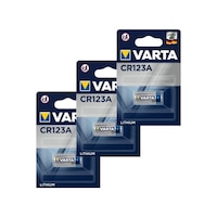 Varta 6205 CR123A 3V Lityum Pil 3'lü Varta 6205 CR123A 3V Lityum Pil 3'lü