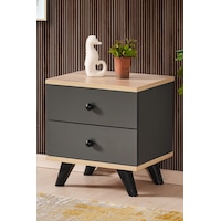 AE-2029 İnci 2 Çekmeceli Antrasit Komodin 49 cm AE-2029 İnci 2 Çekmeceli Antrasit Komodin 49 cm