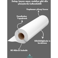 Parlak Beyaz Folyo - Dolap Mobilya Kaplama Folyosu