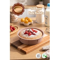 Porsima 30041-1 Silikon Yuvarlak Kek Kalıbı Krem 24cm Porsima 30041-1 Silikon Yuvarlak Kek Kalıbı Krem 24cm