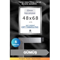 Gümüş-20mm-48x68 Cm Mat Pvc Li Camsız Fotoğraf Puzzle Belge Çerçeve Yatay Dikey Asılabilme 63450063 Gümüş-20mm-48x68 Cm Mat Pvc Li Camsız Fotoğraf Puzzle Belge Çerçeve Yatay Dikey Asılabilme 63450063