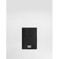 Dolce & Gabbana Logo Calfskin Passport Cover Siyah Dolce & Gabbana Logo Calfskin Passport Cover Siyah