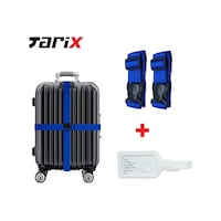 Tarix 2 Adet Mavi Valiz Kemeri + 1 Adet Beyaz Valiz Etiketi Mavi Tarix 2 Adet Mavi Valiz Kemeri + 1 Adet Beyaz Valiz Etiketi Mavi