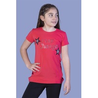 Toontoy Kids Toontoy Kız Çocuk Yıldız Baskılı Taş İşlemeli Tişört Nar Çiçeği Toontoy Kids Toontoy Kız Çocuk Yıldız Baskılı Taş İşlemeli Tişört Nar Çiçeği
