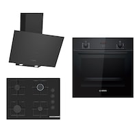 Bosch HBF512BB1T - POP7C6P30O - DWK64PJ60T Siyah Ankastre Set Bosch HBF512BB1T - POP7C6P30O - DWK64PJ60T Siyah Ankastre Set