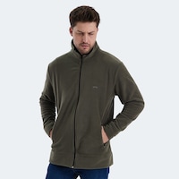 Slazenger KADMOS Erkek Fermuarlı Dik Yaka Cepli Haki Polar Slazenger KADMOS Erkek Fermuarlı Dik Yaka Cepli Haki Polar