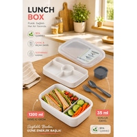 Porsima 3200 Vakumlu 2 Katlı Lunch Box - Sefer Tası 1200 Ml Beyaz Porsima 3200 Vakumlu 2 Katlı Lunch Box - Sefer Tası 1200 Ml Beyaz