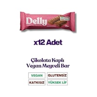 Delly Çikolata Kaplı Bademli Çilekli Meyveli Bar 12 x 35 G Delly Çikolata Kaplı Bademli Çilekli Meyveli Bar 12 x 35 G