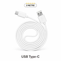 Uzun 3 Metre Usb-c Kablo Esnek, Sağlam Ve Uzun Ömürlü Type-c Kablo Beyaz Uzun 3 Metre Usb-c Kablo Esnek, Sağlam Ve Uzun Ömürlü Type-c Kablo Beyaz