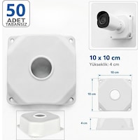 Vorex 50 Adet 10x10 Cm Tabansız Kamera Buatı Beyaz Montaj Kutusu Bullet Dome Ip Uyumlu Vorex 50 Adet 10x10 Cm Tabansız Kamera Buatı Beyaz Montaj Kutusu Bullet Dome Ip Uyumlu