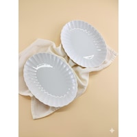 Bone Luz Form 24 Cm Kayık Tabak 2 Li Krem Bone Luz Form 24 Cm Kayık Tabak 2 Li Krem