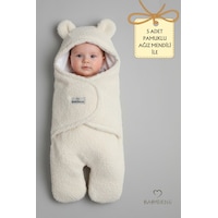 Babyden's 0-12 Ay Welsoft Peluş Bebek Dış Kundak Uyku Tulumu Ayıcık Kulaklı İçi %100 Pamuk Astarlı Battaniye Ekru Babyden's 0-12 Ay Welsoft Peluş Bebek Dış Kundak Uyku Tulumu Ayıcık Kulaklı İçi %100 Pamuk Astarlı Battaniye Ekru