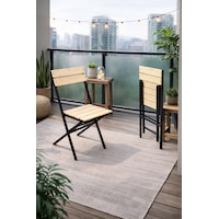 Ecowood Katlanır Sandalye Balkon Bahçe Kamp Siyah - Siyah Ecowood Katlanır Sandalye Balkon Bahçe Kamp Siyah - Siyah