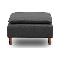 Lungo Puf 75 75 - Koyu Gri Keten Koyu Gri Lungo Puf 75 75 - Koyu Gri Keten Koyu Gri