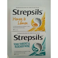 Strepsils Limon&Bal Aromalı pastil+Strepsils Mentollü 24 pastil Strepsils Limon&Bal Aromalı pastil+Strepsils Mentollü 24 pastil