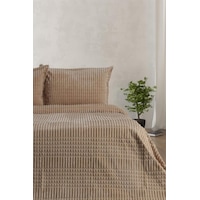 Merinos Modern Line 3 Parça Battaniye Seti Bej Merinos Modern Line 3 Parça Battaniye Seti Bej