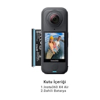 X4 Air 8k 360 Aksiyon Kamerası Standard Bundle Sarsıntı Önleyici Aktif Hdr Siyah X4 Air 8k 360 Aksiyon Kamerası Standard Bundle Sarsıntı Önleyici Aktif Hdr Siyah