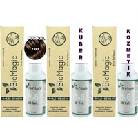 Biomagic 7.00 Orta Kkumral Organik İçerikli Amonyaksız Kalıcı Saç Boyası 3 Boya+ 3 Oksidan Biomagic 7.00 Orta Kkumral Organik İçerikli Amonyaksız Kalıcı Saç Boyası 3 Boya+ 3 Oksidan