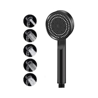 5 Kademeli Turbo Su Tasarruflu Duş Başlığı Siyah Duş Başlığı Fonksiyonlu Duş Alosu 5 Kademeli Turbo Su Tasarruflu Duş Başlığı Siyah Duş Başlığı Fonksiyonlu Duş Alosu