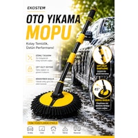 Araba Yıkama Fırçası Oto Yıkama Mop Mikrofiber Bezli Teleskopik Saplı Araba Yıkama Fırçası Oto Yıkama Mop Mikrofiber Bezli Teleskopik Saplı