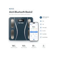Mkio Yağ Su Kas Vücut Kitle Endeksi Kilo Ölçer Mobil Uygulamalı Yapay Zeka Destekli Dijital Akıllı Bluetooth Baskül Mkio Yağ Su Kas Vücut Kitle Endeksi Kilo Ölçer Mobil Uygulamalı Yapay Zeka Destekli Dijital Akıllı Bluetooth Baskül