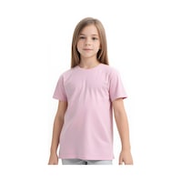 Fyk Kids Kız Çocuk Yuvarlak Yaka Penye T-shirt Pembe Fyk Kids Kız Çocuk Yuvarlak Yaka Penye T-shirt Pembe