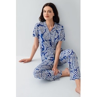 Arnetta Kadın Lacivert Gömlek Pijama Takım Ar3607-s-v3 Mavi Arnetta Kadın Lacivert Gömlek Pijama Takım Ar3607-s-v3 Mavi