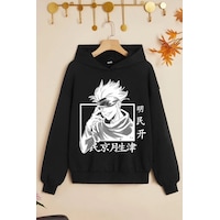 Çocuk Jujutsu Kaisen Baskılı Sweatshirt Siyah Çocuk Jujutsu Kaisen Baskılı Sweatshirt Siyah